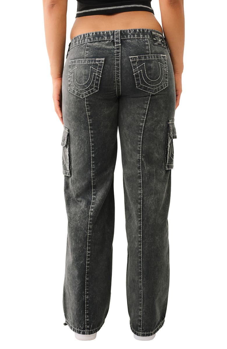 True Religion Natalie Low Rise Relaxed Fit Cargo Jeans, Alternate, color, 