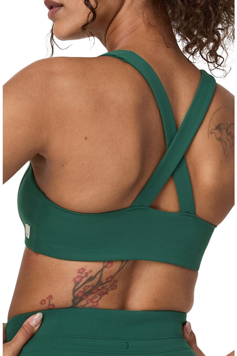 Daily Piped Sports Bra, Alternate, color, VIRIDIAN