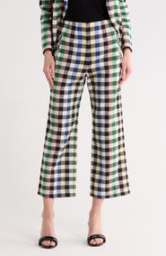 Veronica Beard Dova Check Cotton Blend Pants
