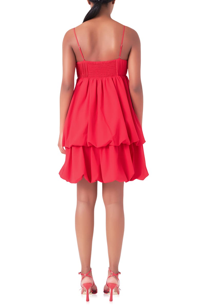 Endless Rose Pintuck Tiered Sundress, Alternate, color, Red