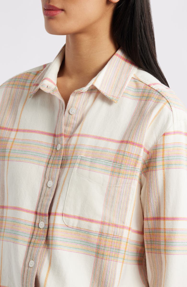 Pendleton Plaid Cotton Flannel Button-Up Shirt, Alternate, color, 