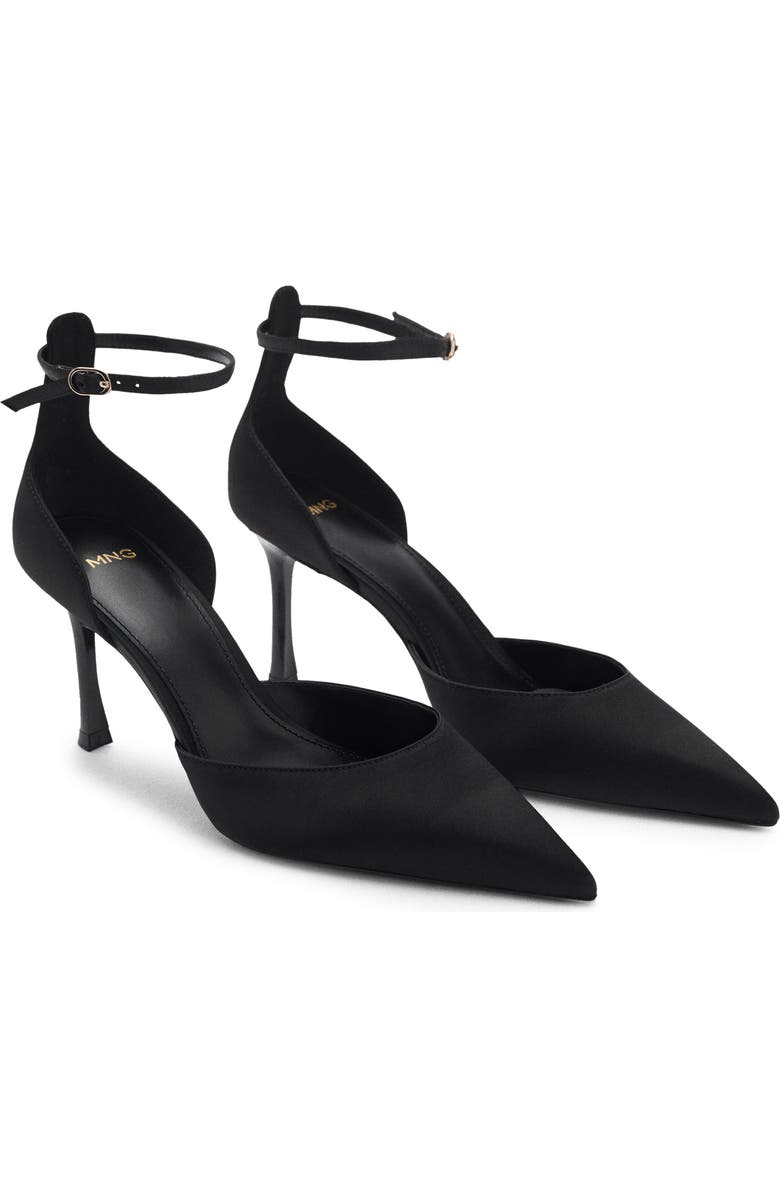 MANGO Ankle Strap d'Orsay Pointed Toe Pump, Main, color,