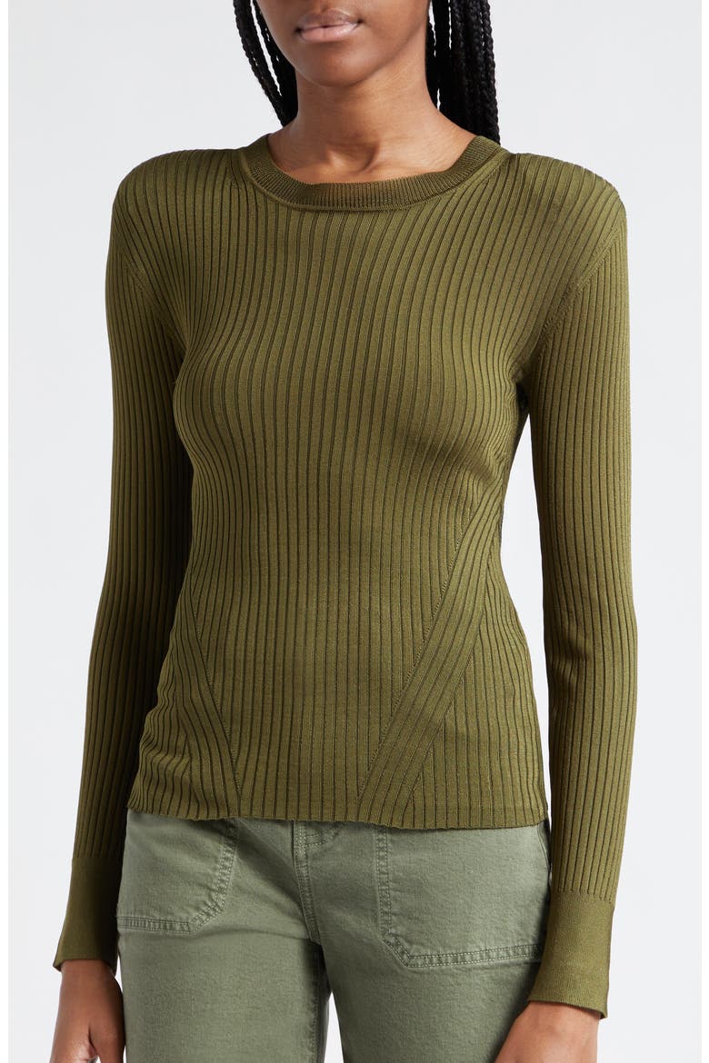 Acara Rib Sweater, Alternate, color, ARMY