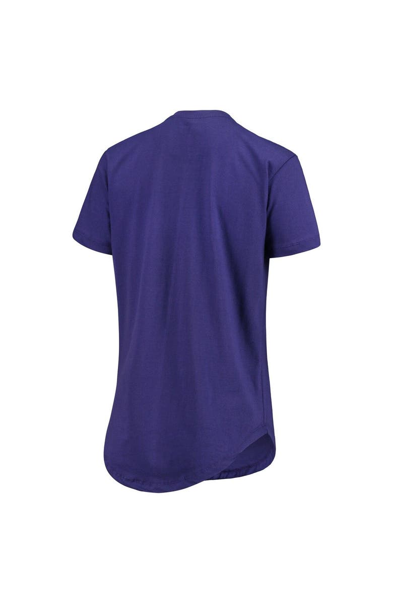 PRESSBOX Women's Pressbox Purple Clemson Tigers Wild Lips Core T-Shirt, Alternate, color, Purple