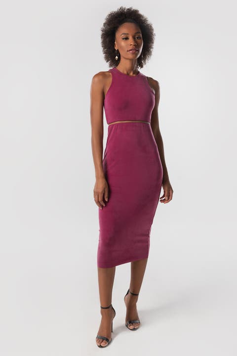 The Cupro Sculpt Racerback Midi Dress