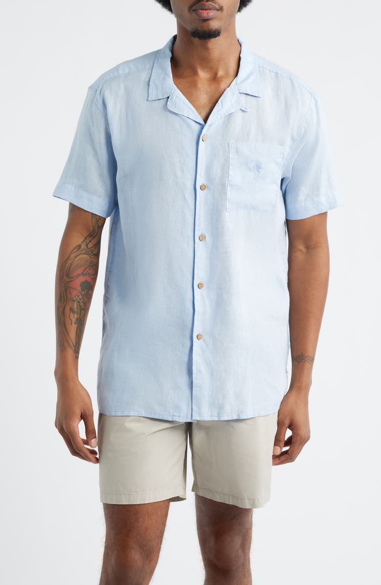 Boardies Short Sleeve Button-Up Camp Shirt, Main, color, Blue