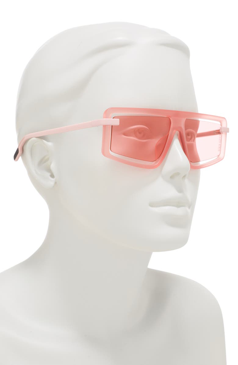 KENZO 73mm Flat Top Shield Sunglasses, Alternate, color,