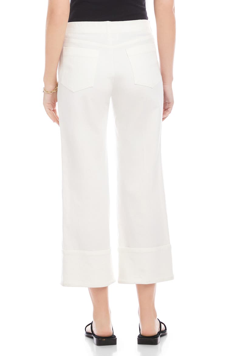 Regina Cuff Crop Wide Leg Pants, Alternate, color, OFF WHITE