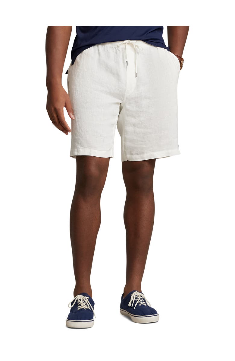Polo Ralph Lauren Big & Tall Prepster Linen Shorts, Main, color, Deckwash White