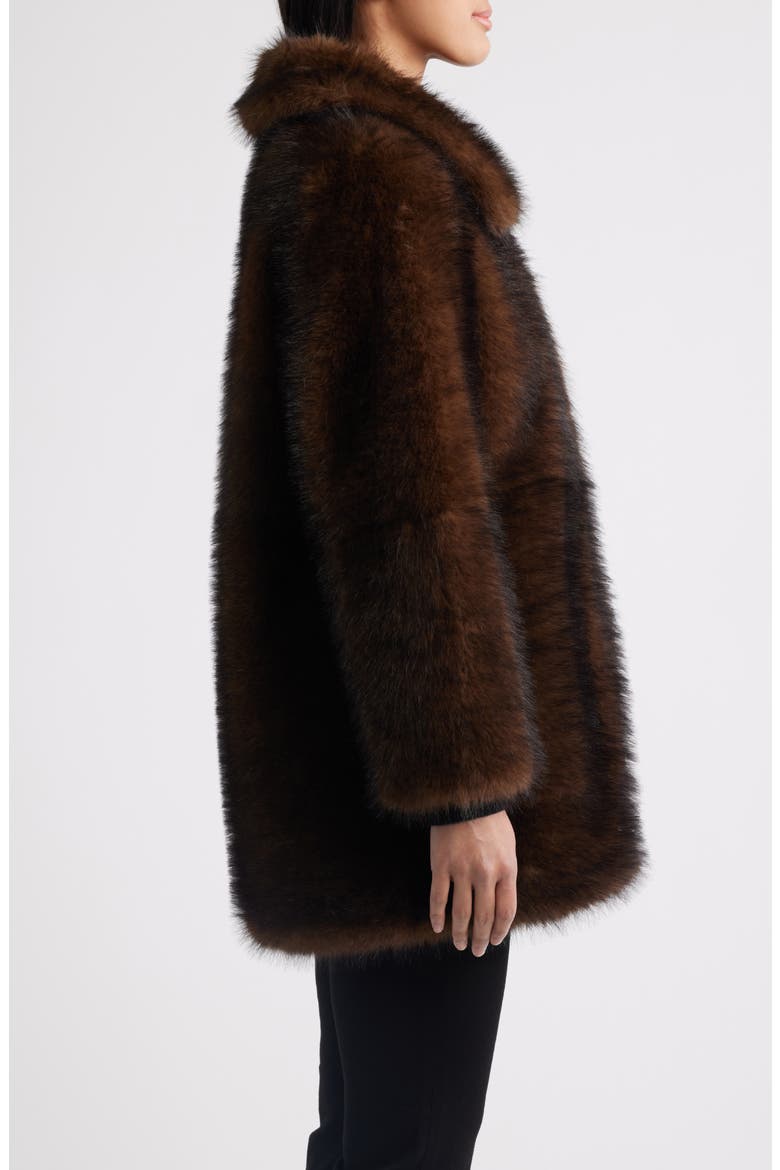 Faux Fur Coat, Alternate, color, MINK