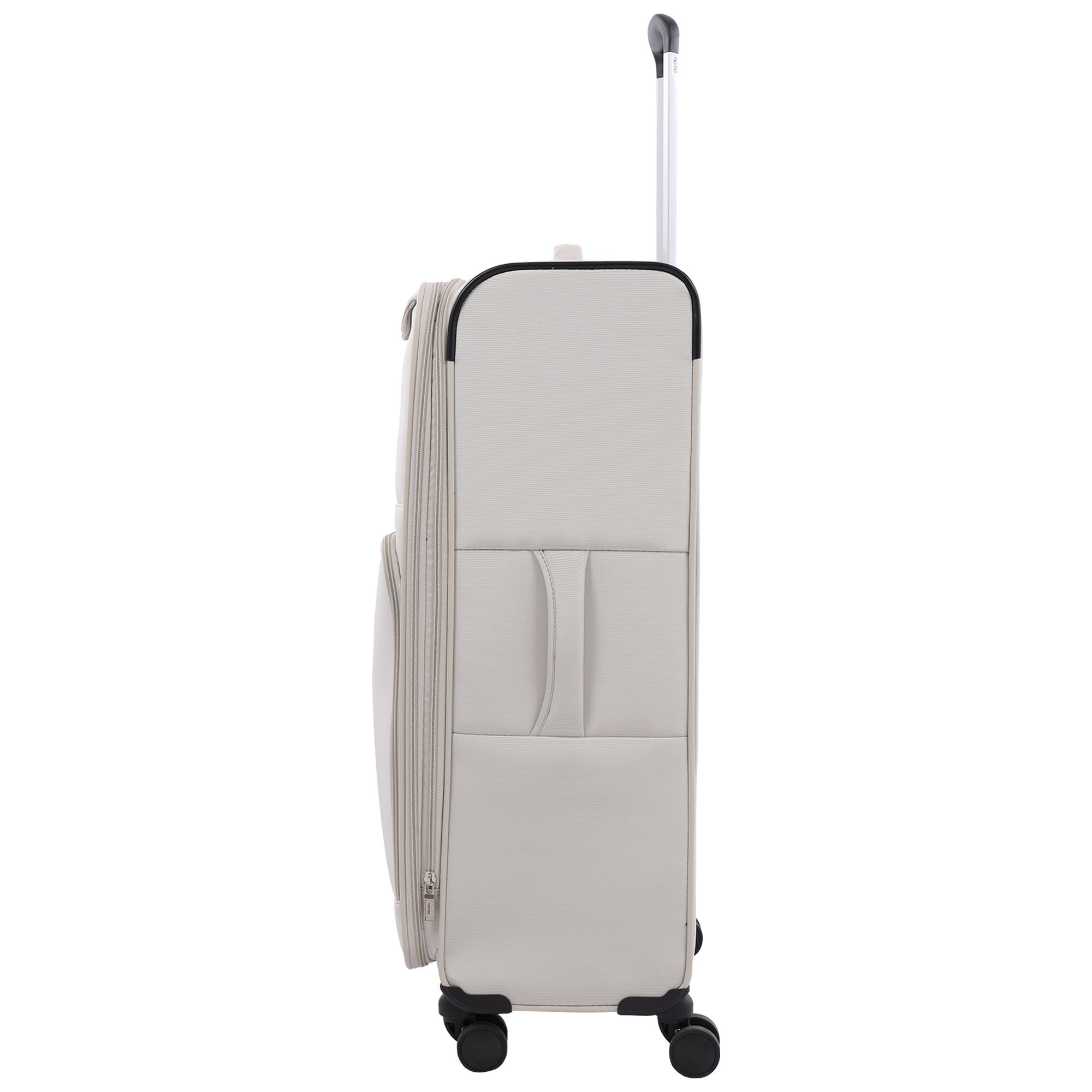 MARTHA STEWART 27" Softside Luggage - Expandable Spinner Suitcase with 8 Wheels & Front Zip Pockets, Alternate, color, Light Grey