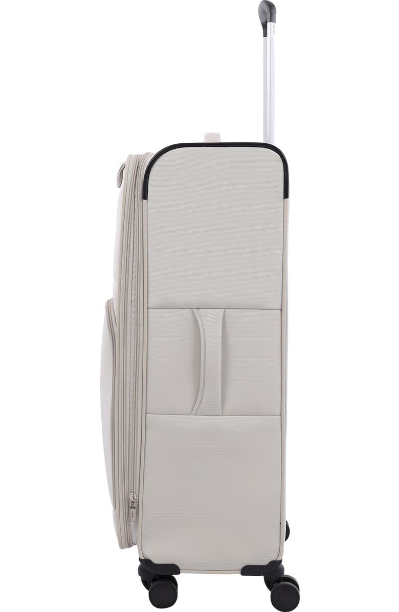 MARTHA STEWART 27" Softside Luggage - Expandable Spinner Suitcase with 8 Wheels & Front Zip Pockets, Alternate, color, Light Grey