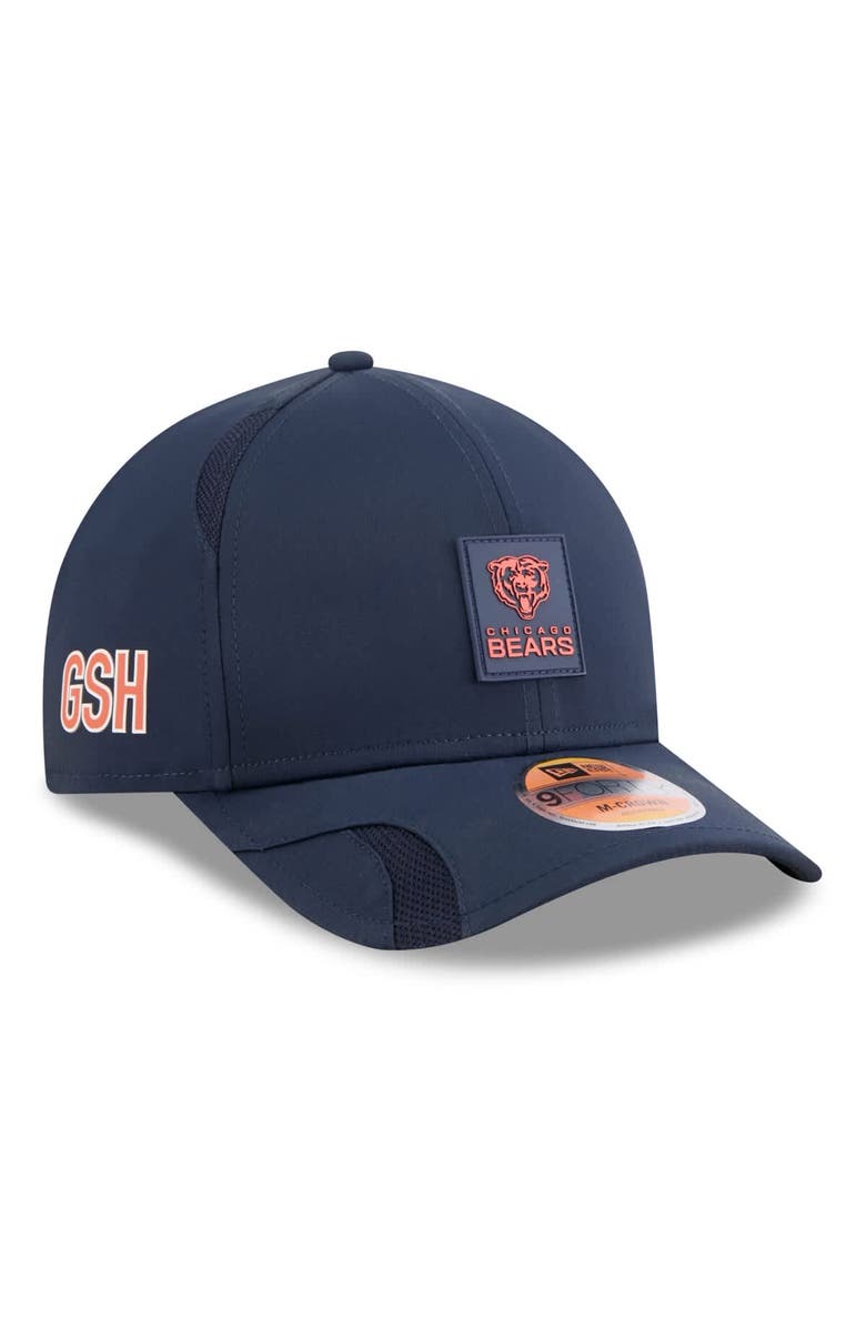New Era Men's New Era Navy Chicago Bears 2025 Sideline M-Crown 9FORTY Adjustable Hat, Alternate, color,