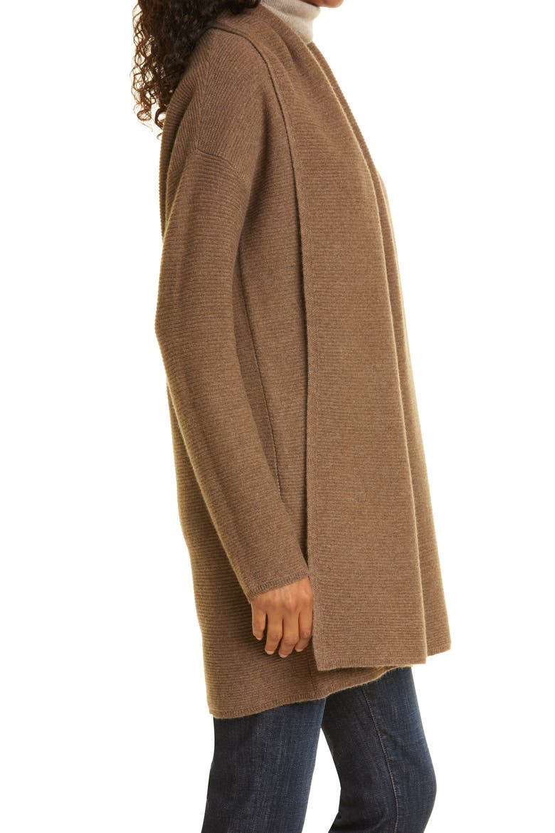 Cashmere Cardigan, Alternate, color, BROWN MEDIUM HEATHER