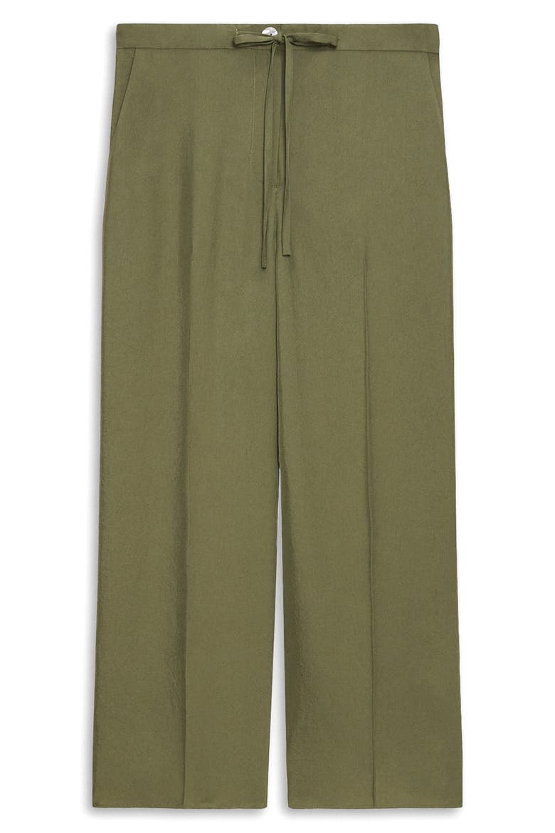 Wide Leg Crop Pants, Alternate, color, FOREST MOSS