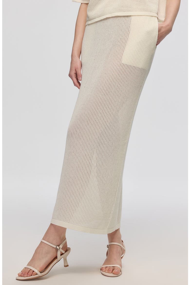 Marina Open Knit Skirt, Alternate, color, Creamy White