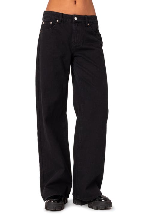 【INEGI】Smoke Low-Rise Bootscut Denim Pants Women's EDIKTED Low-Rise Jeans | Nordstrom