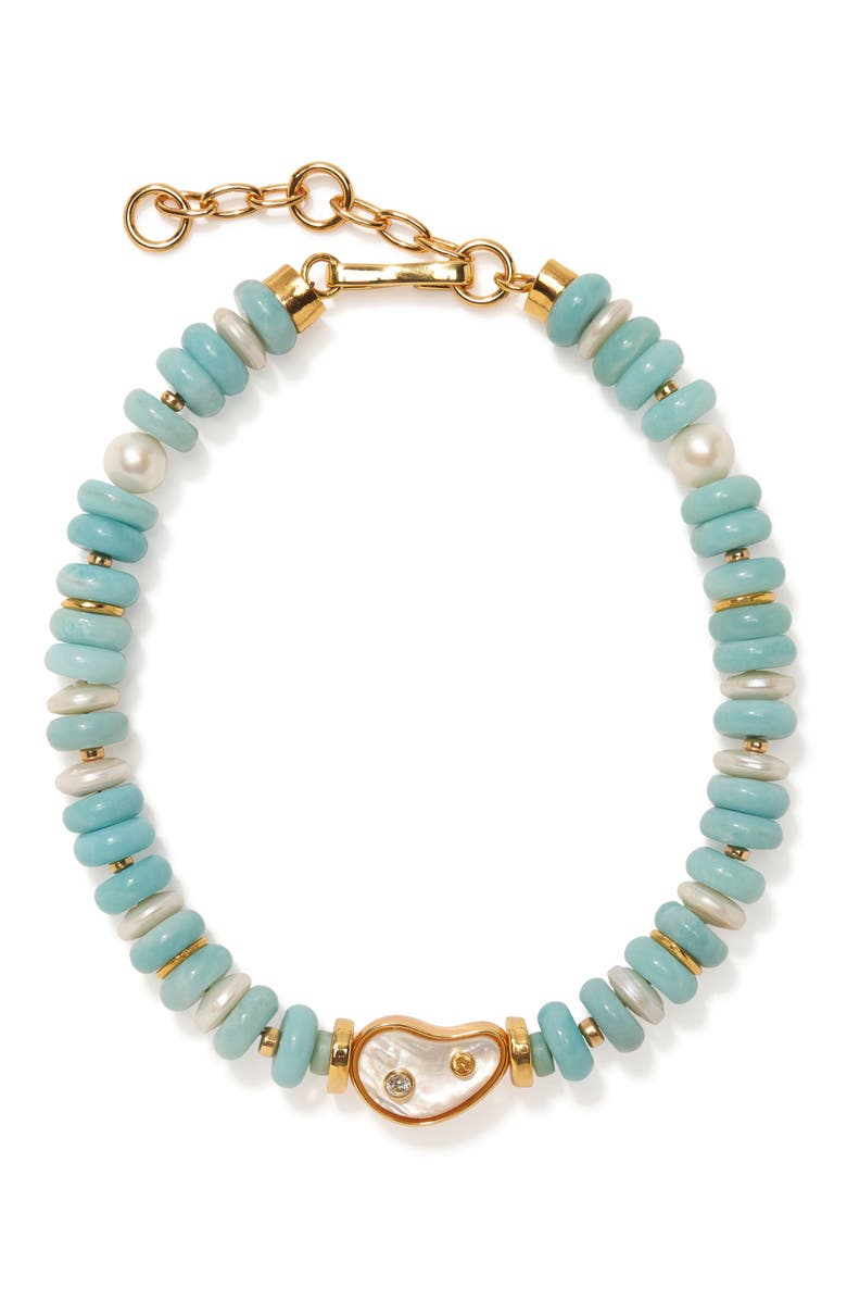 Lizzie Fortunato Goddess Beaded Collar Necklace, Main, color,