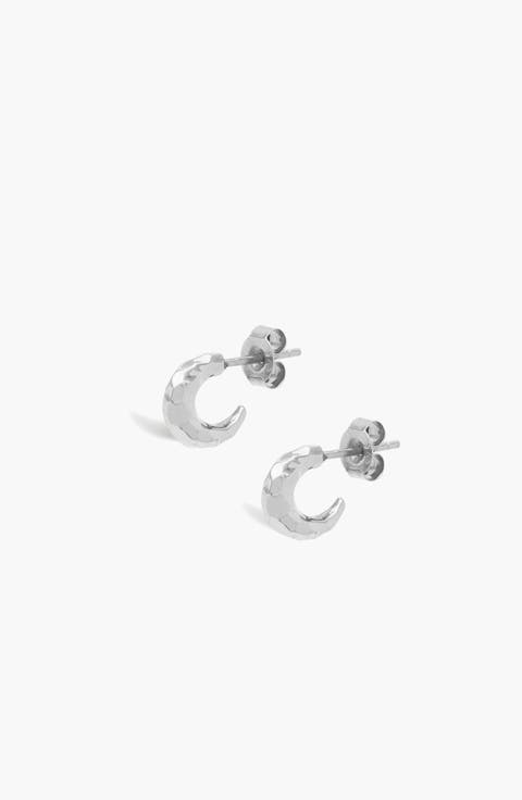 Aalto Mini Hammered Hoop Earrings
