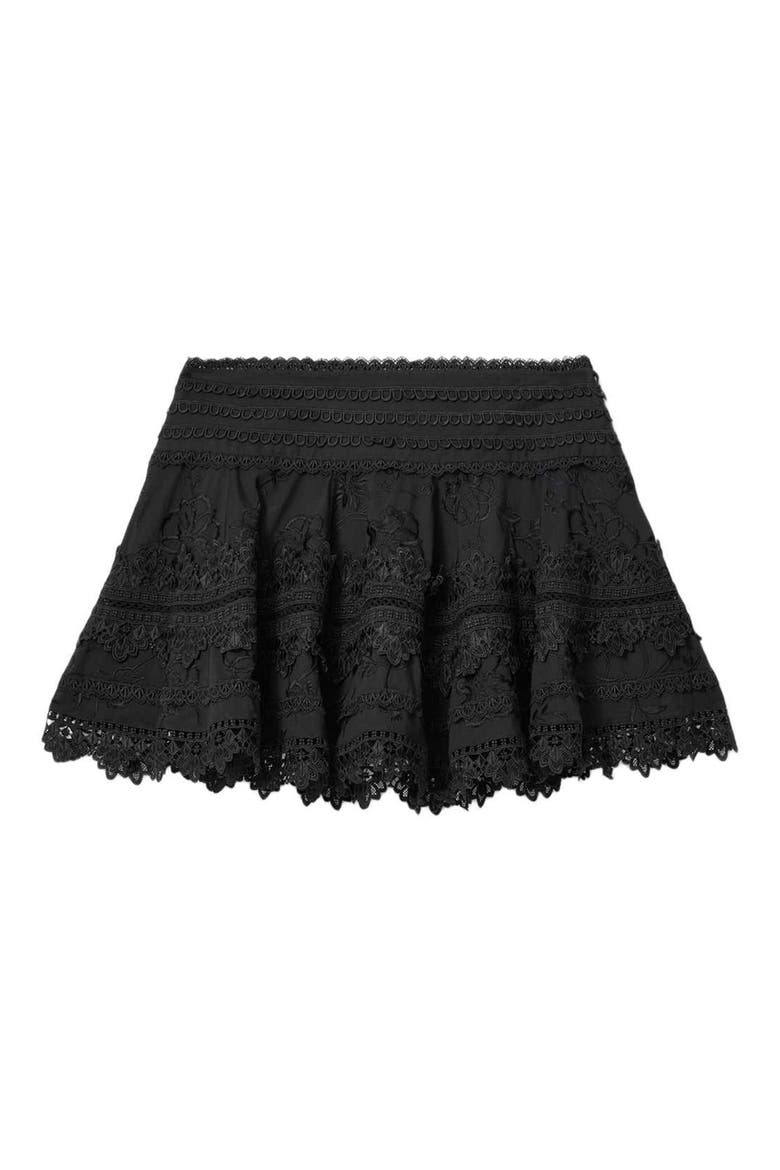 Lillith Lace Miniskirt, Alternate, color, BLACK