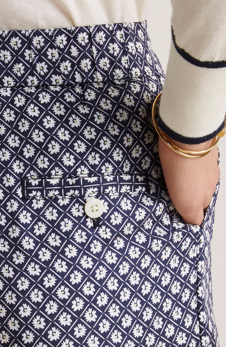 vineyard vines Luxe Floral Silk Blend Straight Leg Pants, Alternate, color, 