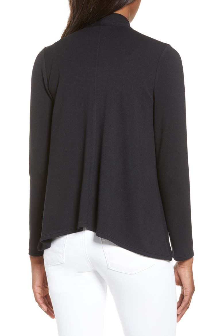 Gibson High/Low Cardigan, Alternate, color, BLACK
