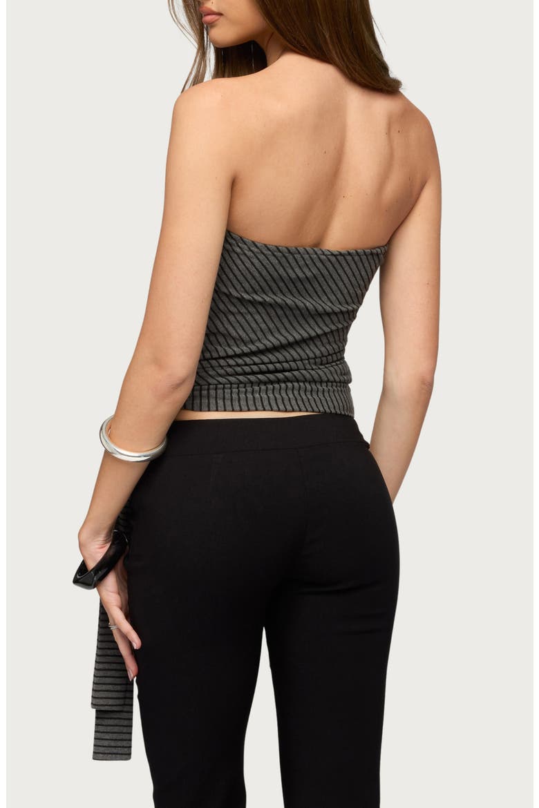 Margotte Stripe Strapless Top, Alternate, color, BLACK-AND-GRAY