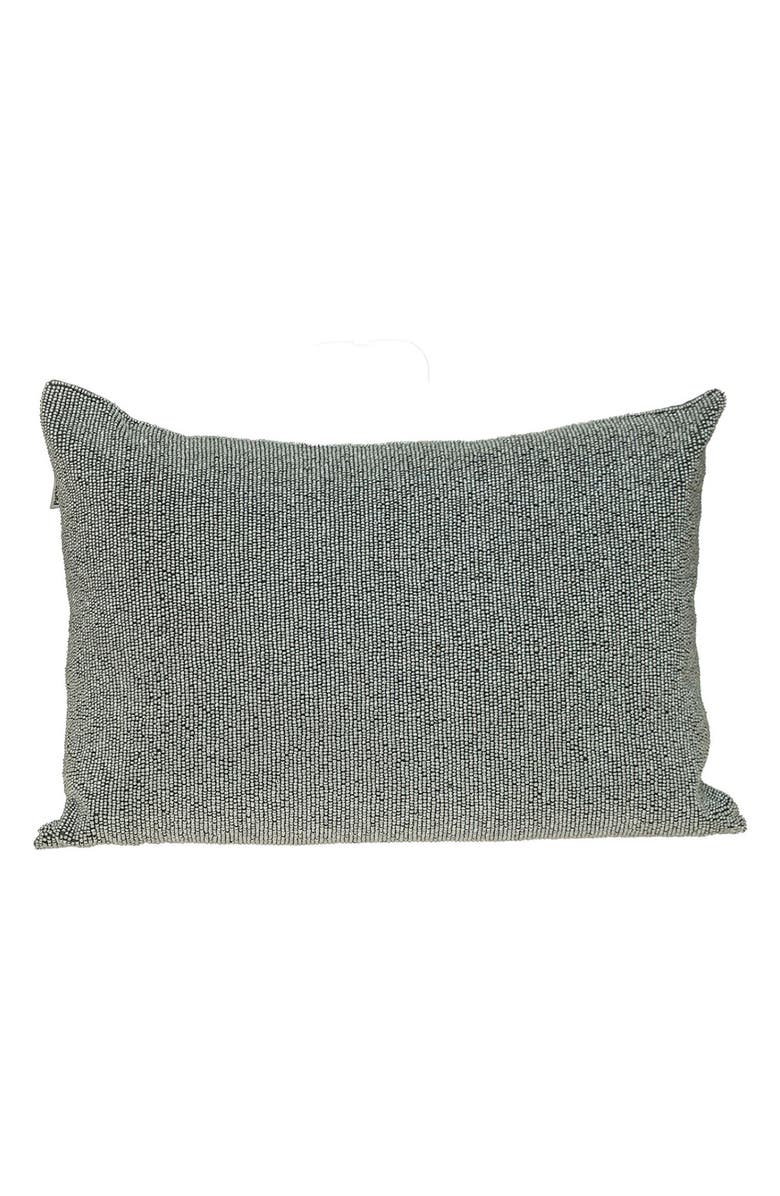 PARKLAND COLLECTION Aster Embellished Throw Pillow, Main, color, Silver
