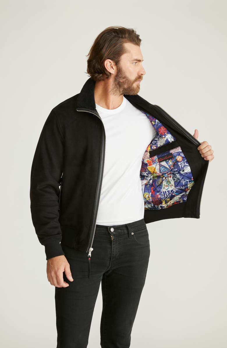 Robert Graham Faux Suede Bomber Jacket, Alternate, color, 