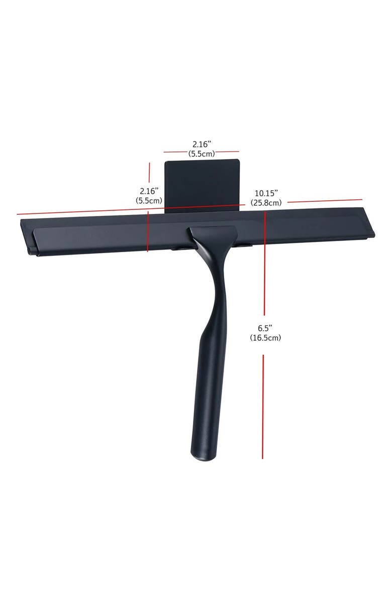 J AND V TEXTILES 3-Pack Shower Squeegees, Alternate, color, Black