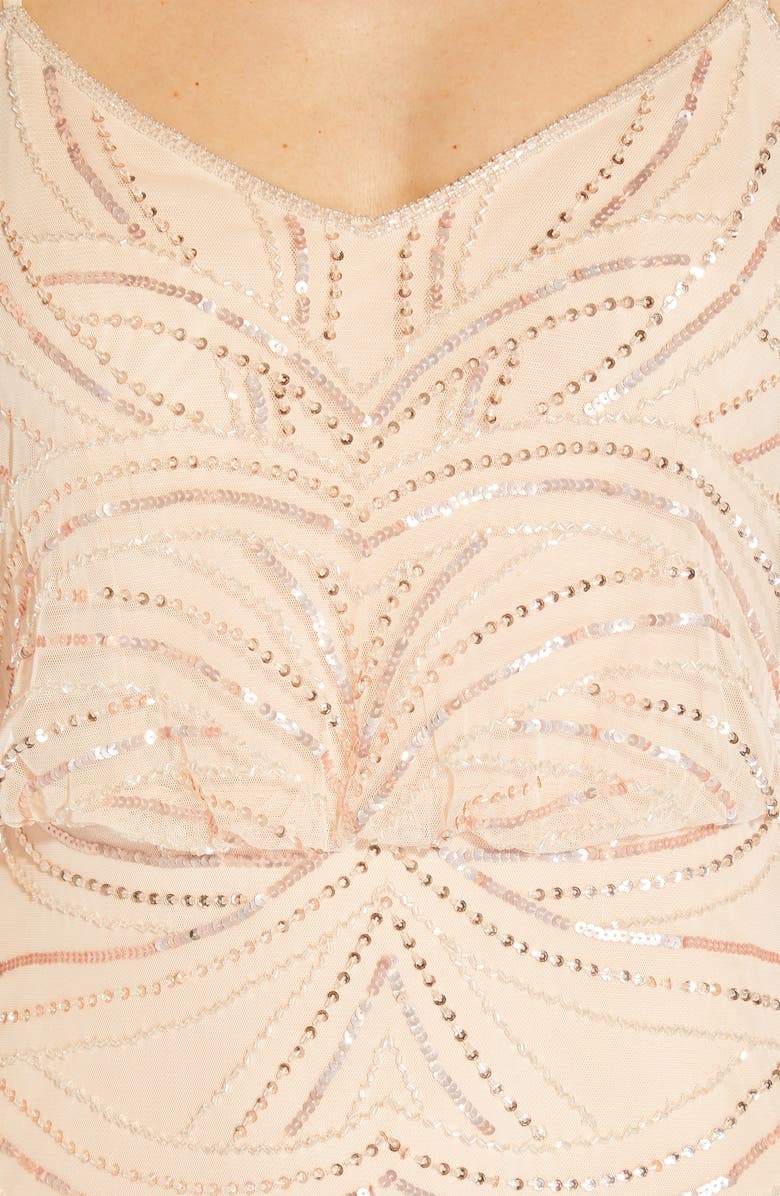 Adrianna Papell Beaded Blouson Gown, Alternate, color,