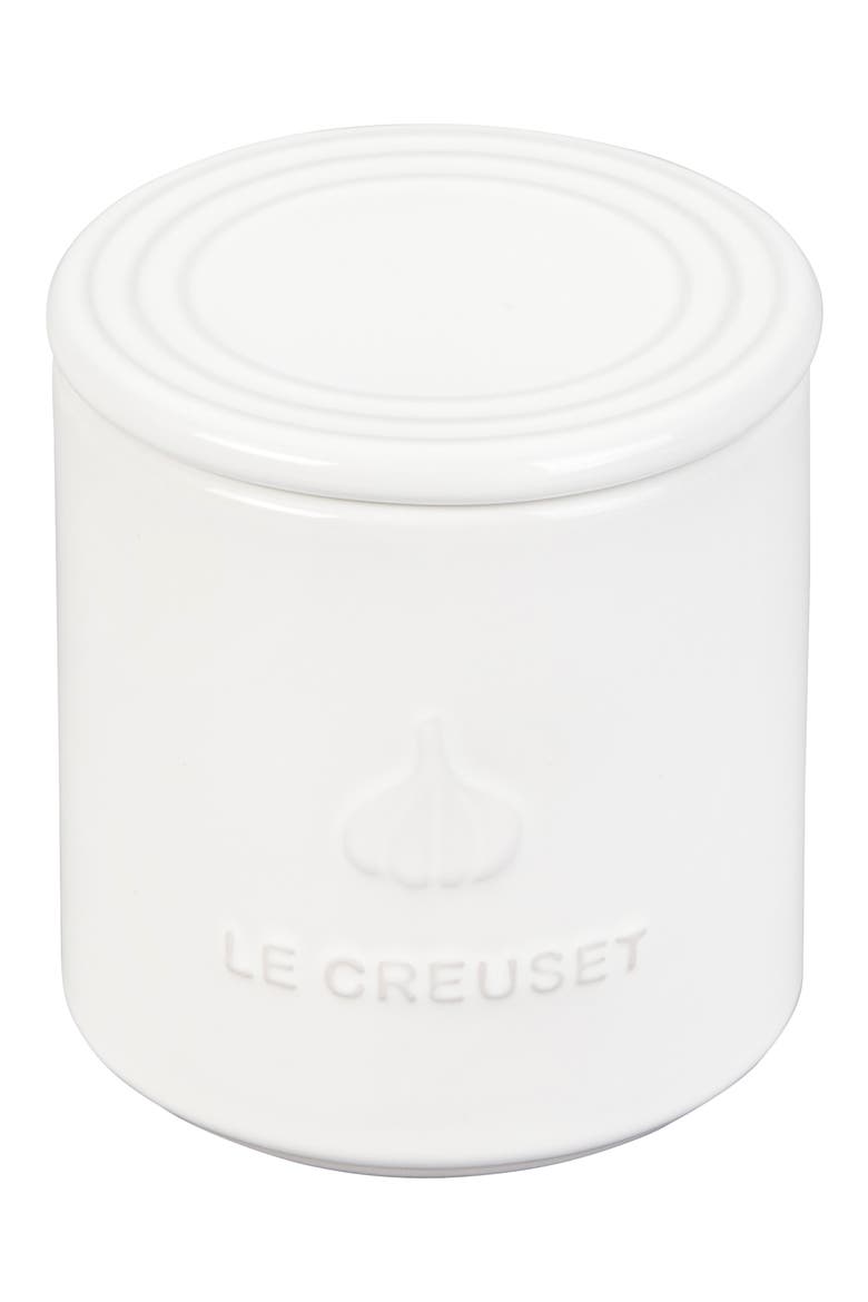Stoneware Garlic Keeper, Alternate, color, WHITE