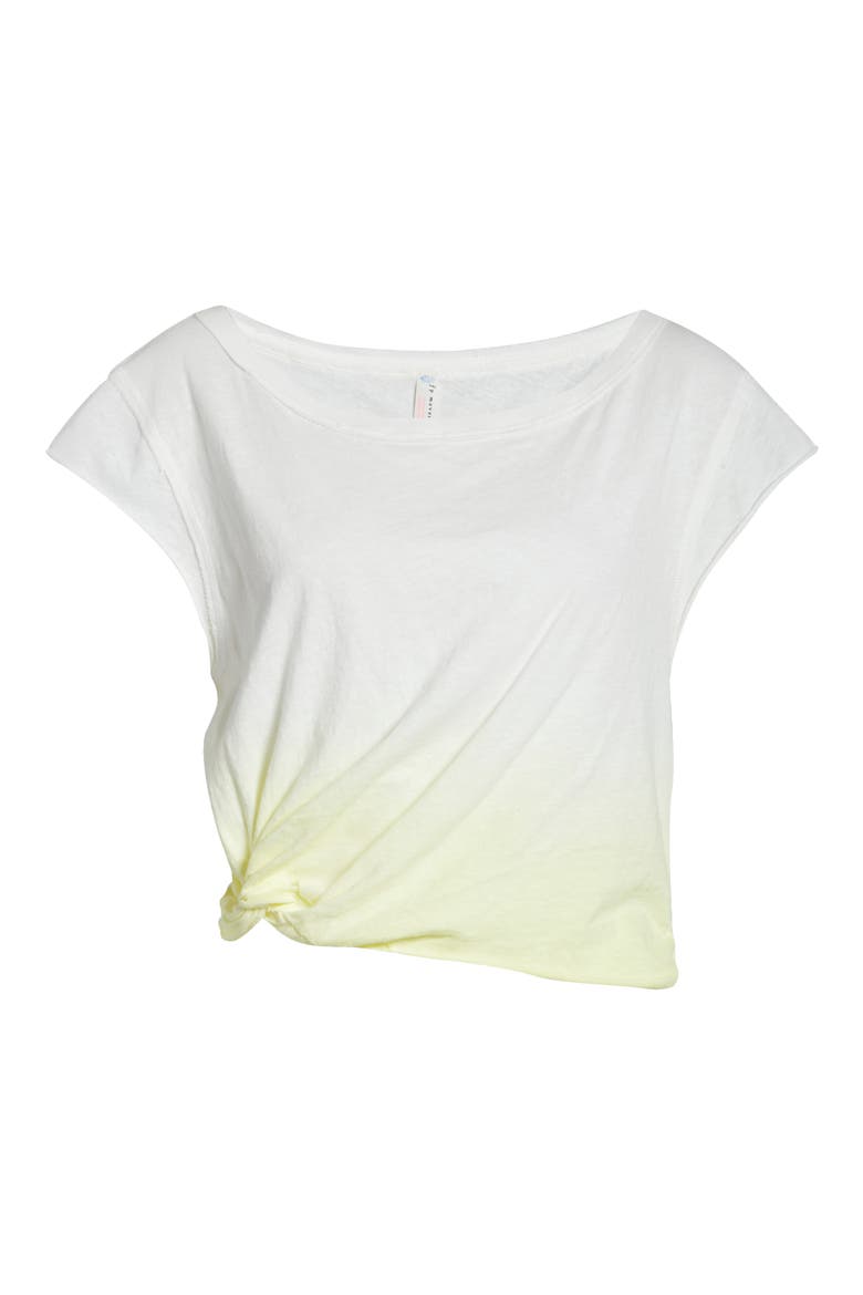 Free People FP Movement Hold it Down Dip Dye T-Shirt, Alternate, color, LT YELLOW