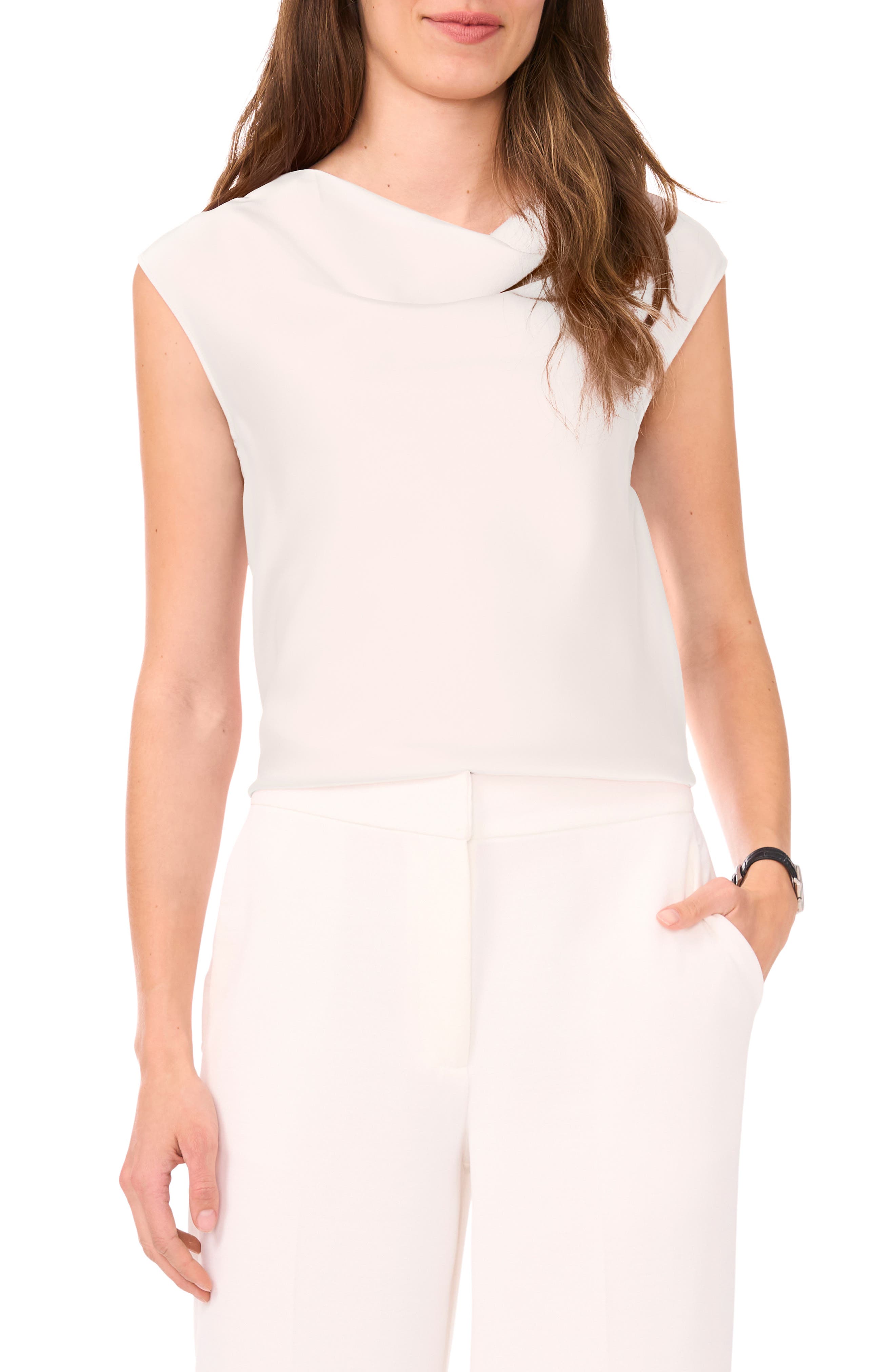 Halogen® Cowl Neck Sleeveless Top