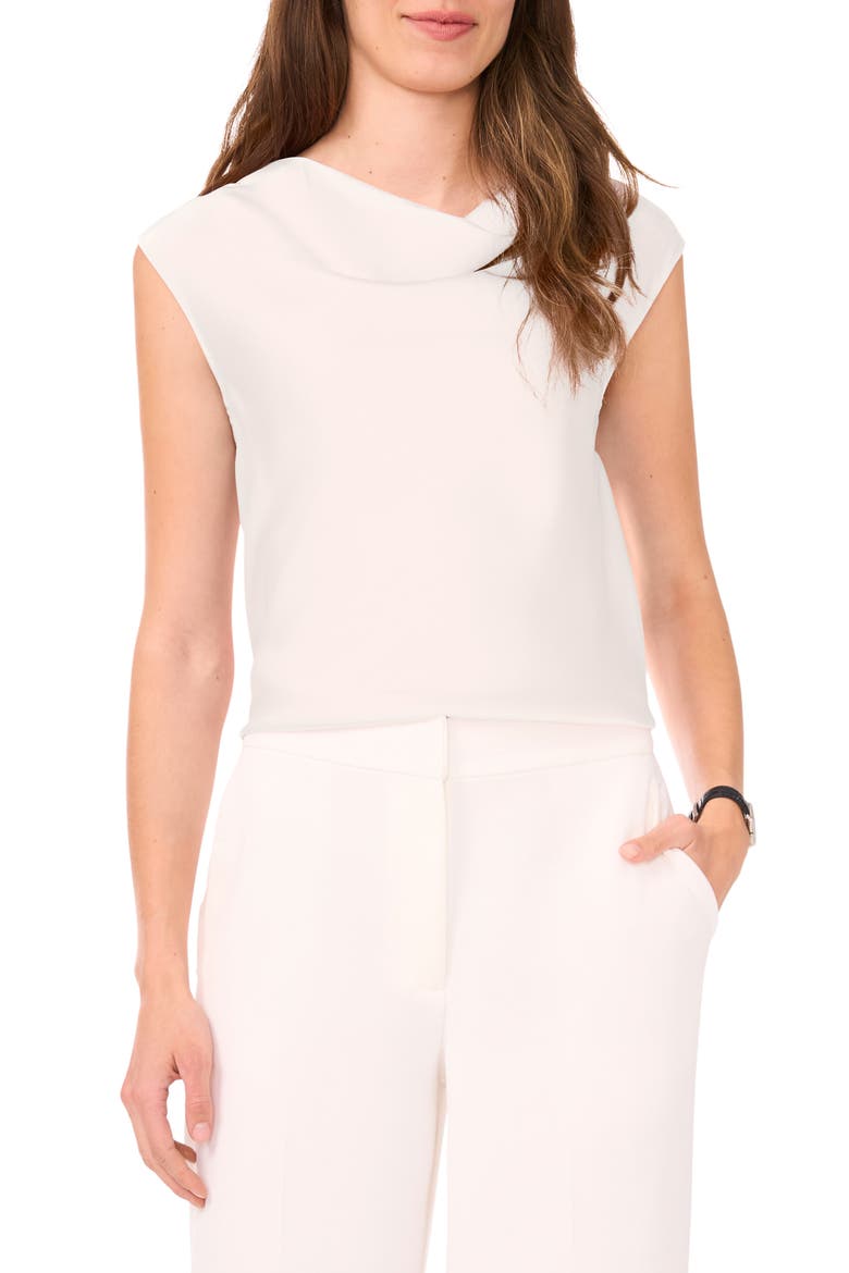 Cowl Neck Sleeveless Top, Main, color, NEW IVORY