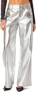 EDIKTED Kim Metallic Faux Leather Pants