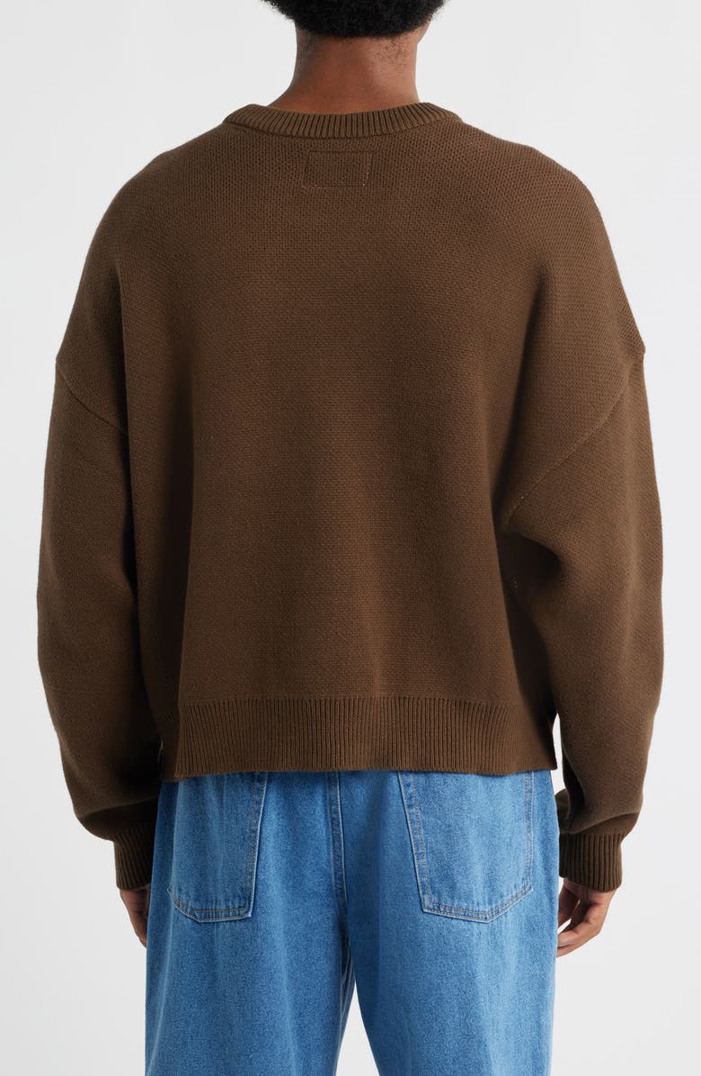 PacSun Racing Team Jacquard Graphic Sweater, Alternate, color, Brown