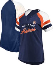 PROFILE Women's Profile Navy Houston Astros Arched Notch Neck T-Shirt