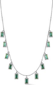 CHLOE AND MADISON Cubic Zirconia Charm Necklace
