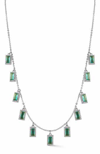 Cubic Zirconia Charm Necklace