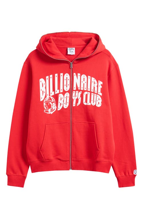 Billionaire Boys Club Curve Graphic Zip Hoodie In Red