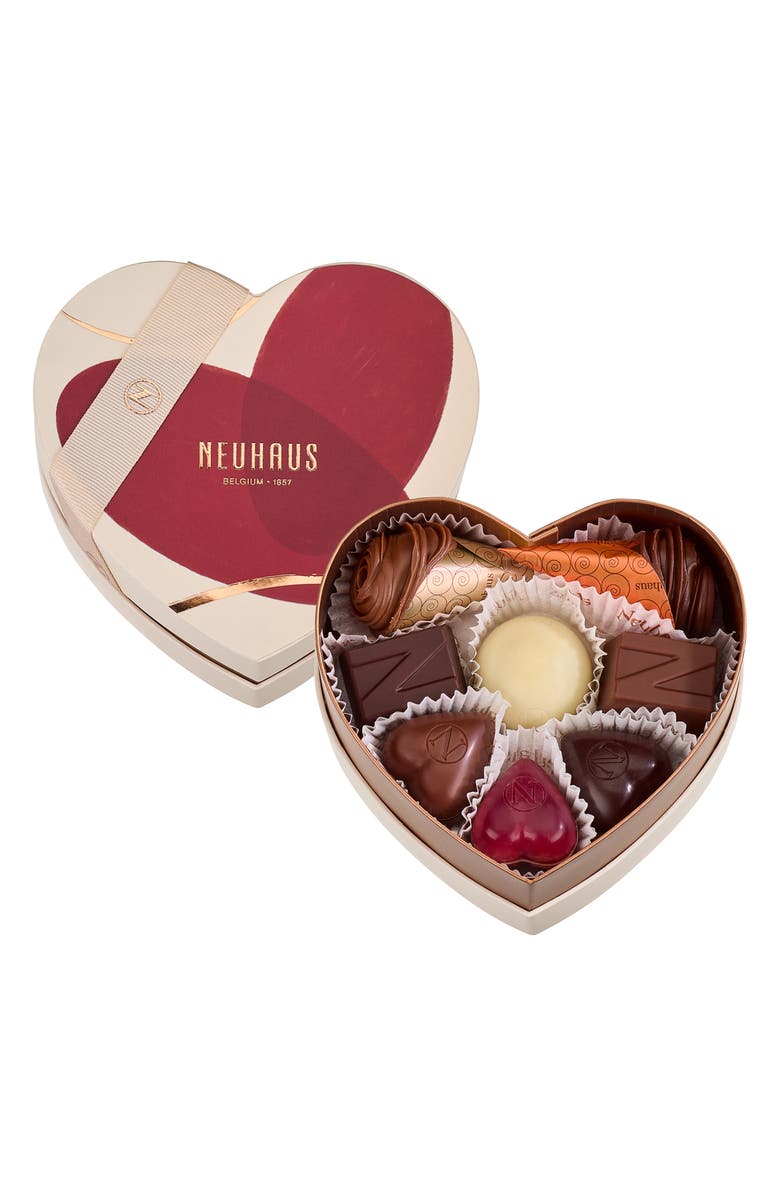 NEUHAUS Valentine Small Assorted Chocolate Heart Box, Main, color, Red
