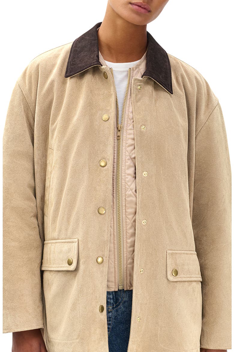 Cassidy Suede Jacket, Alternate, color, TAN