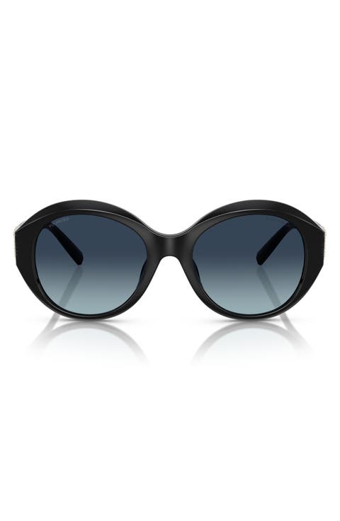 53mm Gradient Polarized Round Sunglasses