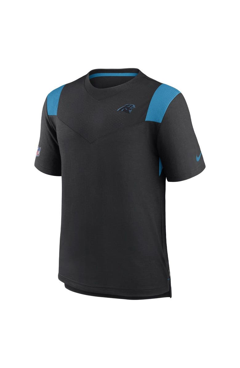 Nike Men's Nike Black Carolina Panthers Sideline Tonal Logo Performance Player T-Shirt, Alternate, color, Black