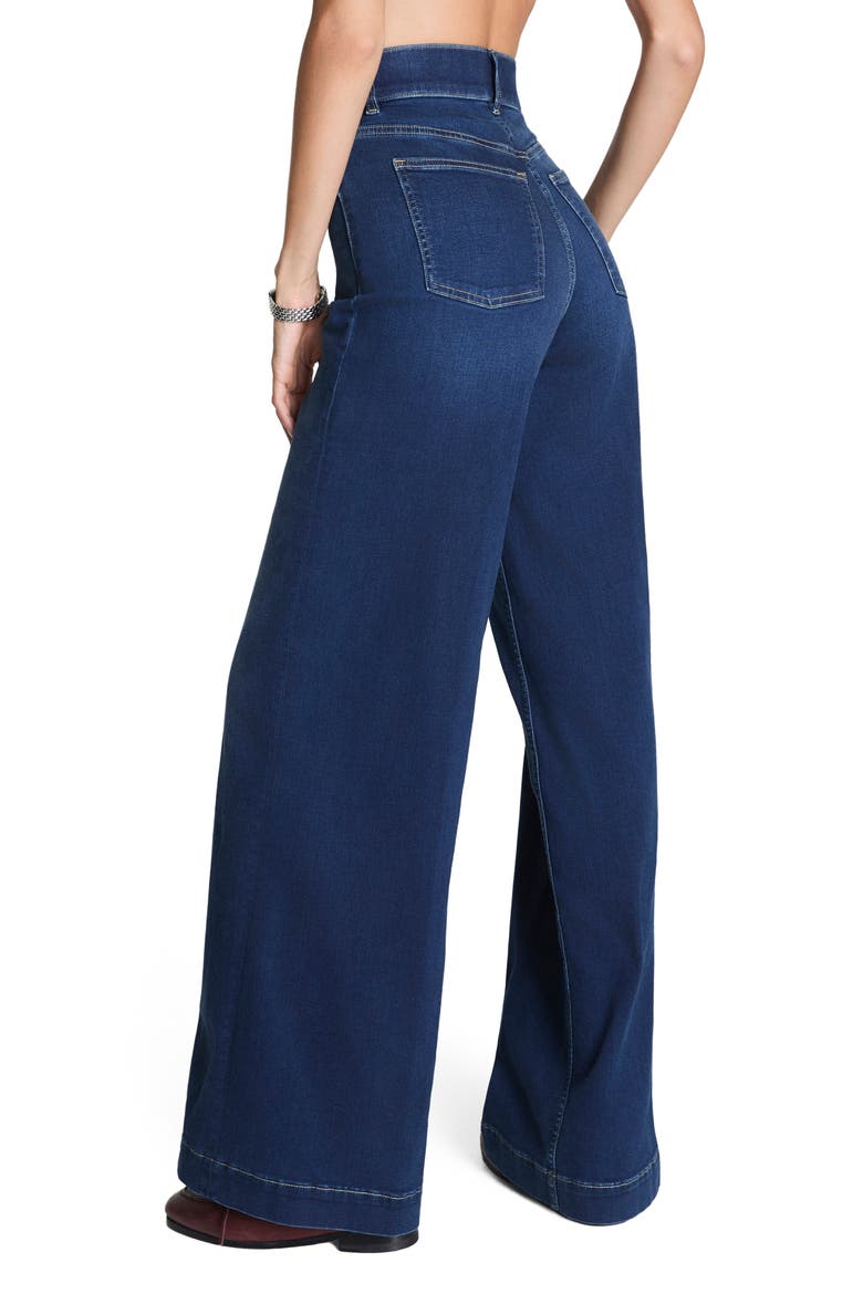 SPANXshape™ Pull-On Wide Leg Jeans 2.0, Alternate, color, PACIFIC WASH