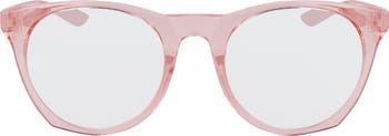 Nike Essential Horizon Blue Light Blocking Glasses Coral Round Frame Nike Essential Horizon 51mm Round Blue Light Blocking  main image 4