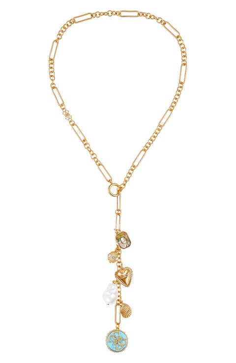 Charm Lariat Necklace