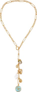 GUESS Charm Lariat Necklace