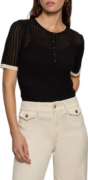 Sanctuary Going Place Pointelle Sweater